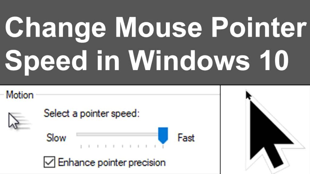 remote change mouse pointer windows 10
