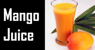 Drinking Mango Juice